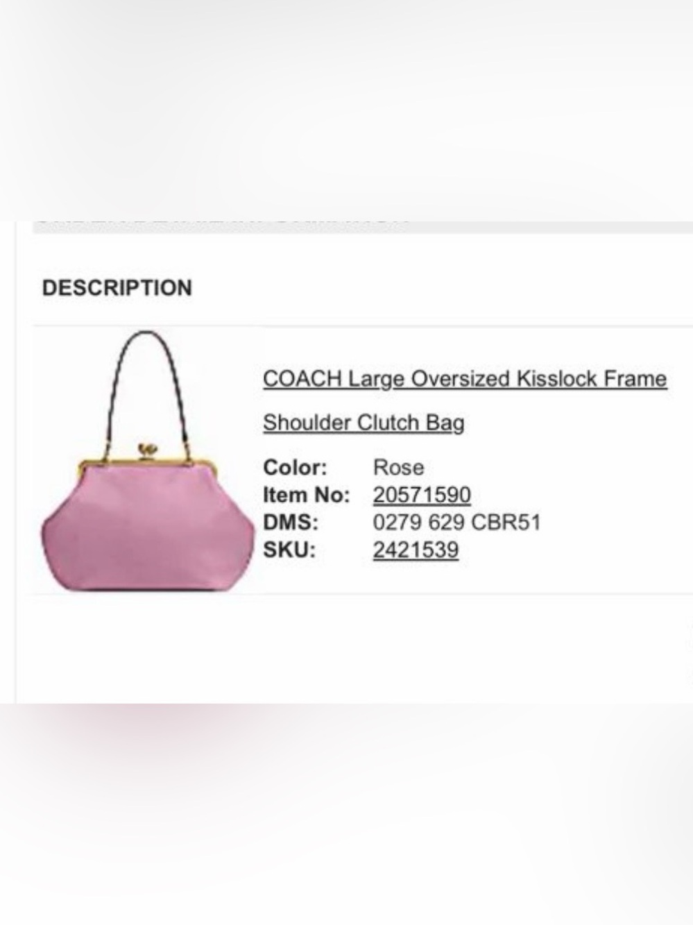Coach large kisslock frame bag - Picture 10 of 10